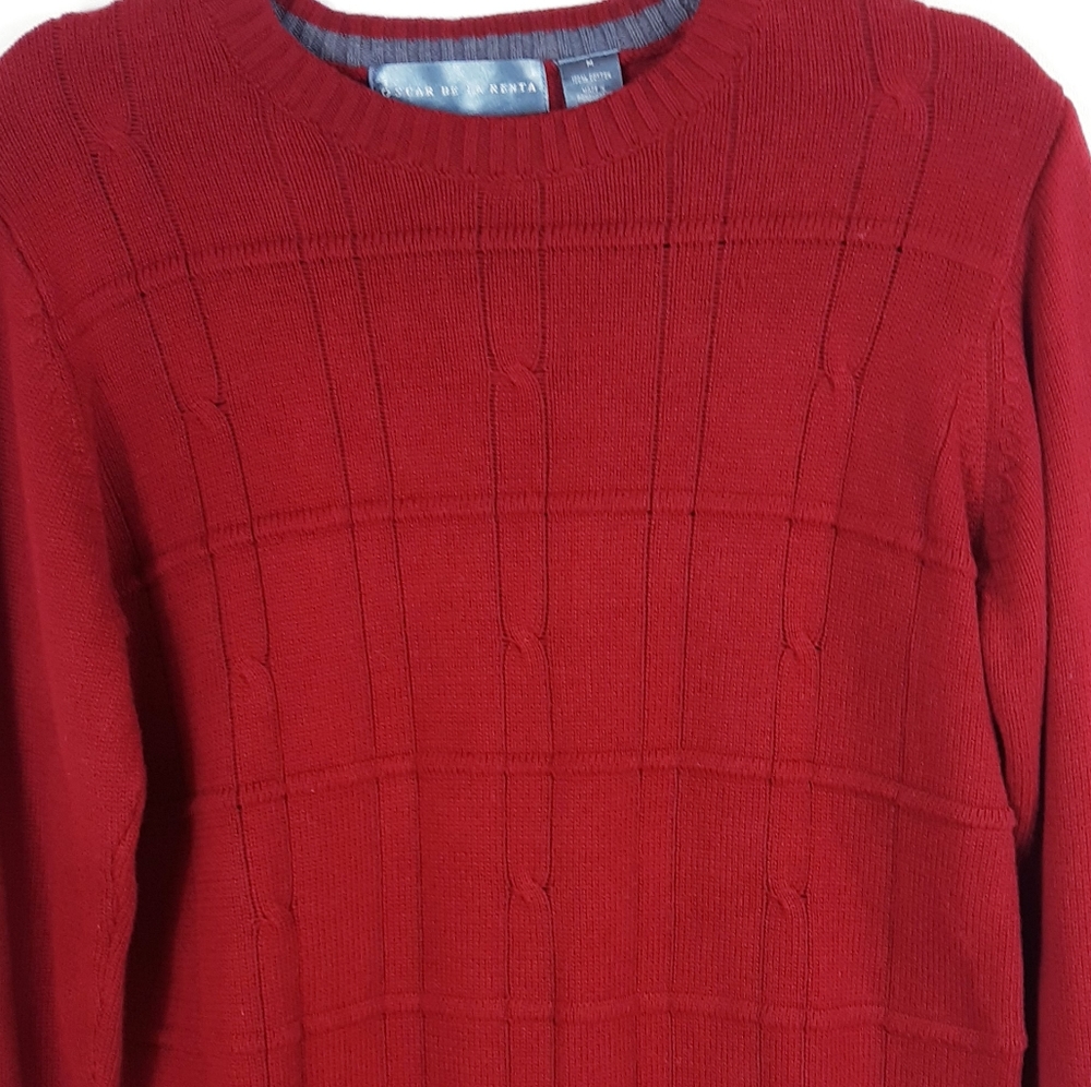 3/$18 Men's Oscar de la Renta Sweater Sz Med - Picture 8 of 8